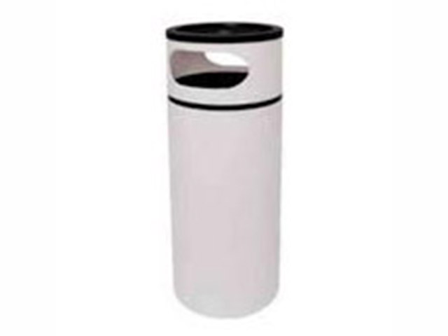 GETTACARTA CON PORTACENERE SUPER. Portacenere/gettacarte Cigar Super con piatto ignifugo, color bianco.