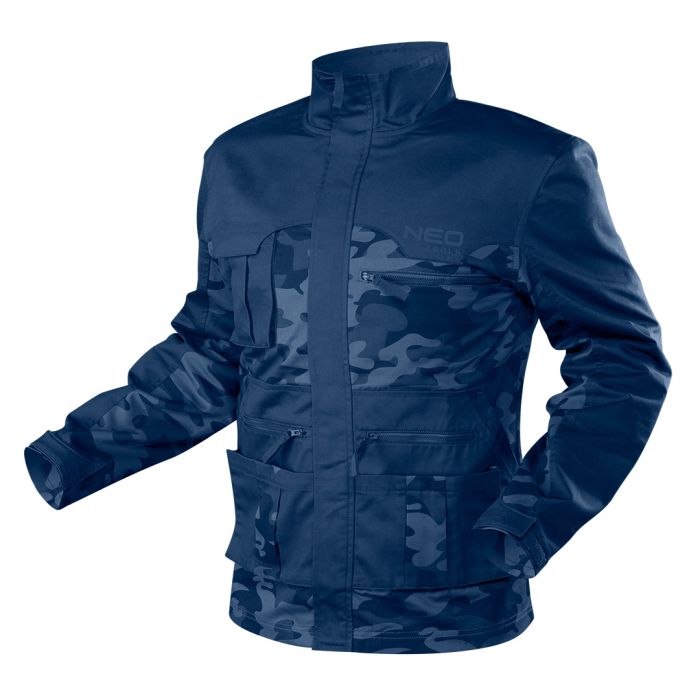 Giacca da lavoro CAMO Navy NEO TAGLIA L (52). Materiali cotone 60%, 37% poliestere, 3% spandex. 255g/m2.