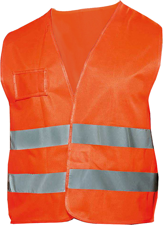 Gilet LOGICA alta visibilità colore arancio taglia unica SENZA PORTANOME