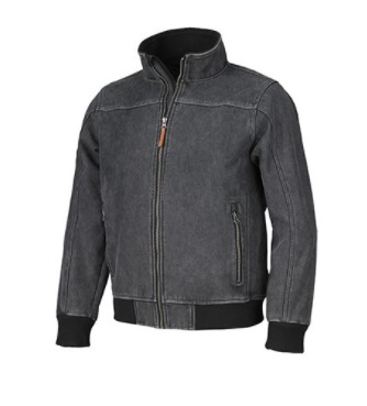 GIUBBOTTO Softshell tecnico dall'aspetto di un giubbino in jeans, due tasche frontali e due interne, elastico in maglina in vita