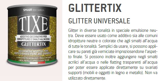 GLITTER ORO ML250 TIXE decorativo per idropitture ART.625.301