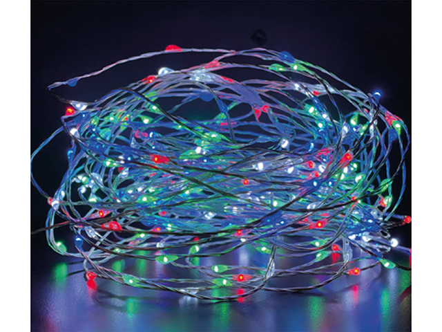 GOCCE LED SU FILO DI RAME A BATTERIA MULTICOLOR 50LED 5MT