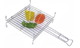 GRATICOLA DOPPIA LISCIA IN FILO DI FERRO CROMATO B.15 ART. 215 25X35CM