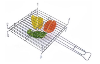 GRATICOLA IN FILO DI FERRO CROMATO CM 40X45 DOPPIA GRIGLIA RETTANGOLARE 12,5X2,2CM  ART. 245 FILTEX