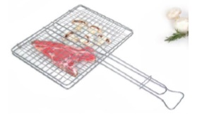 GRATICOLA IN FILO DI FERRO CROMATO DOPPIO USO CM35X40 CON PIEDINI BASSI