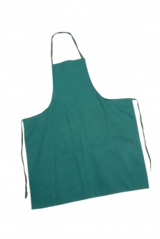 GREMBIULE COTONE 70X90 CON TASCA VERDE