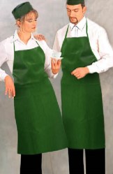 GREMBIULE VINILPELLE 75X105 CM VERDE/BIANCO