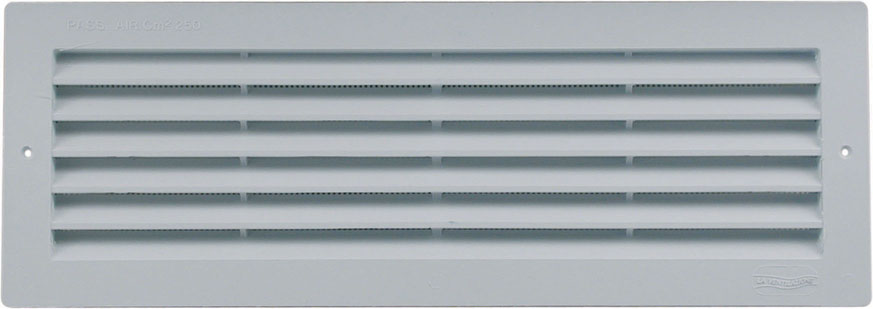 GRIGLIA AREAZIONE PLASTICA CM13X37 BIANCA CON RETE