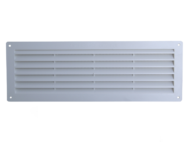 GRIGLIA AREAZIONE PLASTICA CM15X20 BIANCA ABS