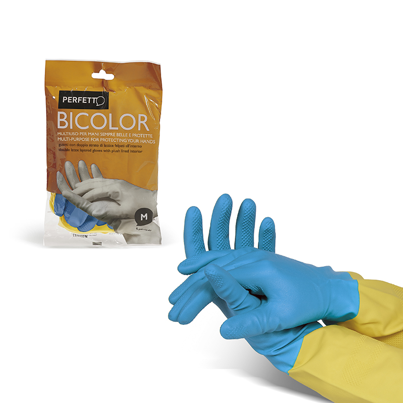 GUANTO IN LATTICE BICOLOR MISURA EXTRA GRANDE 95GRAMMI ART. 0400F PERFETTO. TAGLIA XL