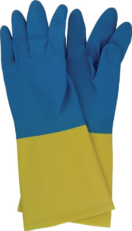 GUANTO IN LATTICE/NEOPRENE BICOLOR TAGLIA 10 MAURER GIALLO/BLU CM33