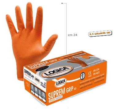 GUANTO NITRILE SUPREM GRIP XXL cm 24 senza polvere 50 PEZZI LOGICA