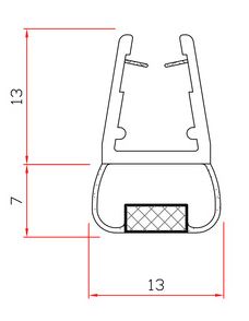 GUARNIZIONE BOX DOCCIA H 2 MT MOD.411
