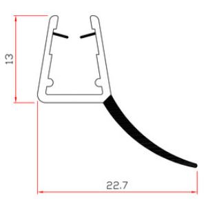 GUARNIZIONE PER BOX DOCCIA 2 M MOD.407