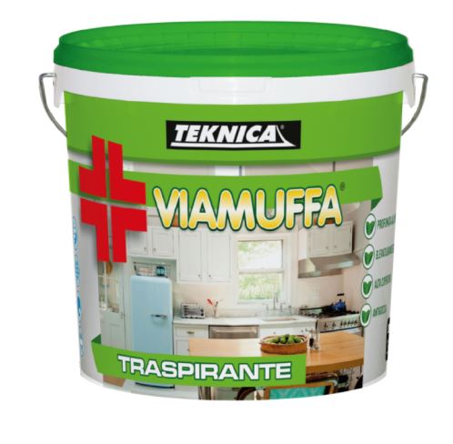 IDROPITTURA TRASPIRANTE ANTIMUFFA OPACA BIANCA ANTIGOCCIA A BASE DI RESINE VINILICHE 13 LT TEKNICA ART. TK30-0069
