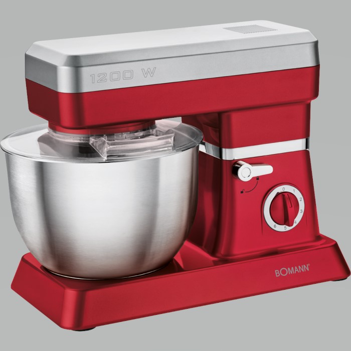 Impastatrice Bomann con potenza 1200 W, resistente, funzionale e di facile utilizzo.Ciotola in acciaio inoxCapacità 6,3 litri 3 
