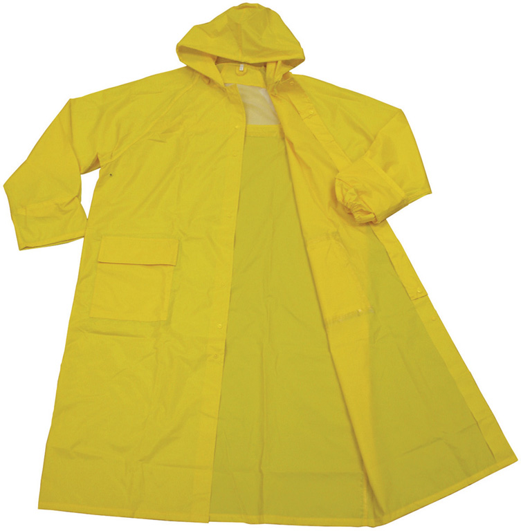 Impermeabile da lavoro TAGLIA XXL MAURER poliestere/PVC tipo leggero, con cappuccio - colore giallo