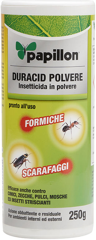 Insetticida in polvere FORMICHE E SCARAFAGGI 250GRAMMI  PAPILLON pronto all'uso