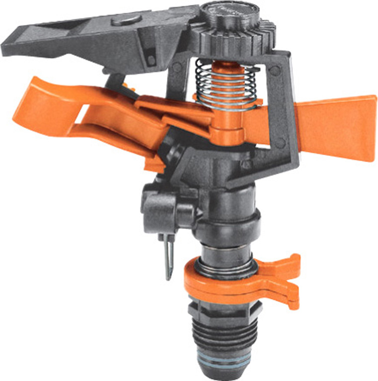 Irrigatore a settori PAPILLON in ABS - attacco gas 1/2 M - per irrigazione a bassa pressione - pressione 2-6 atm - superficie ir