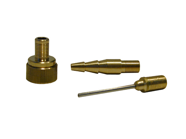 Kit di gonfiaggio Asturo composto da 3 testine speciali per il gonfiaggio di: cicli, canotti e palloni. ART. 50125