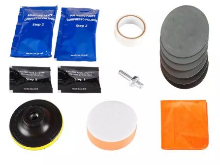 Kit per il restauro dei fari dell'auto, 15 pezzi ART. 10-850 NEO TOOLS