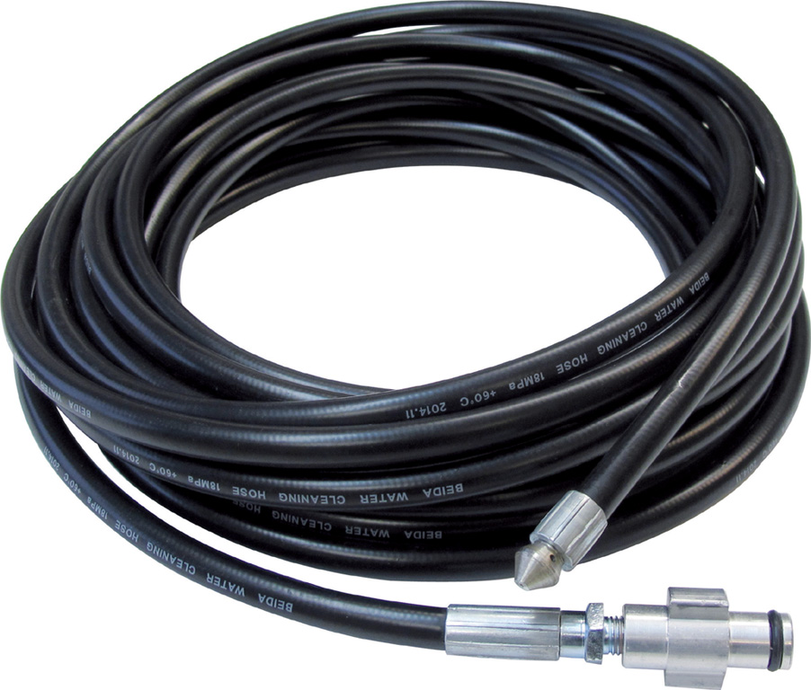 Kit spurgatubi PAPILLON per la pulizia degli scarichi domestici - da 10 mt -  per idropulitrici a freddo mod. AVENS-LIRIS-NURE