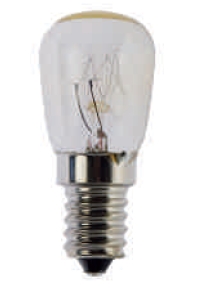 Lampada A PERA CHIARA per frigoriferi. Lampada ad incandescenza 15W Attacco E14 AIRAM