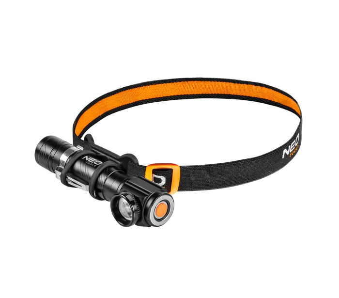 LAMPADA FRONTALE RICARICABILE USB 800 LM CREE XML-T6 LED MARCA: NEO TOOLS Un proiettore NEO molto potente (800 lumen) è dotato d