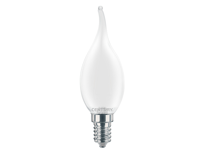 Lampada led fiamma filamento serie incanto satinato 4w=40w luce 3000k CENTURY