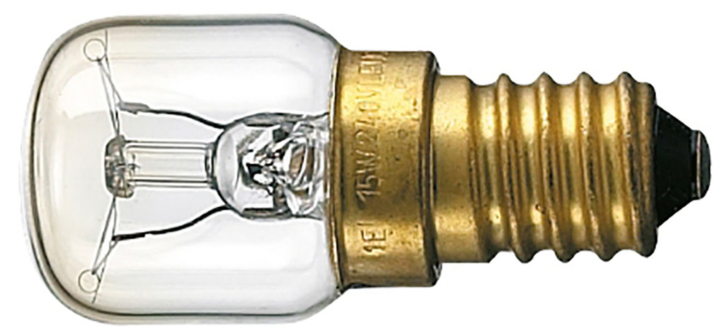 LAMPADINA PICCOLA PERA E14 15W FORNO MAURER