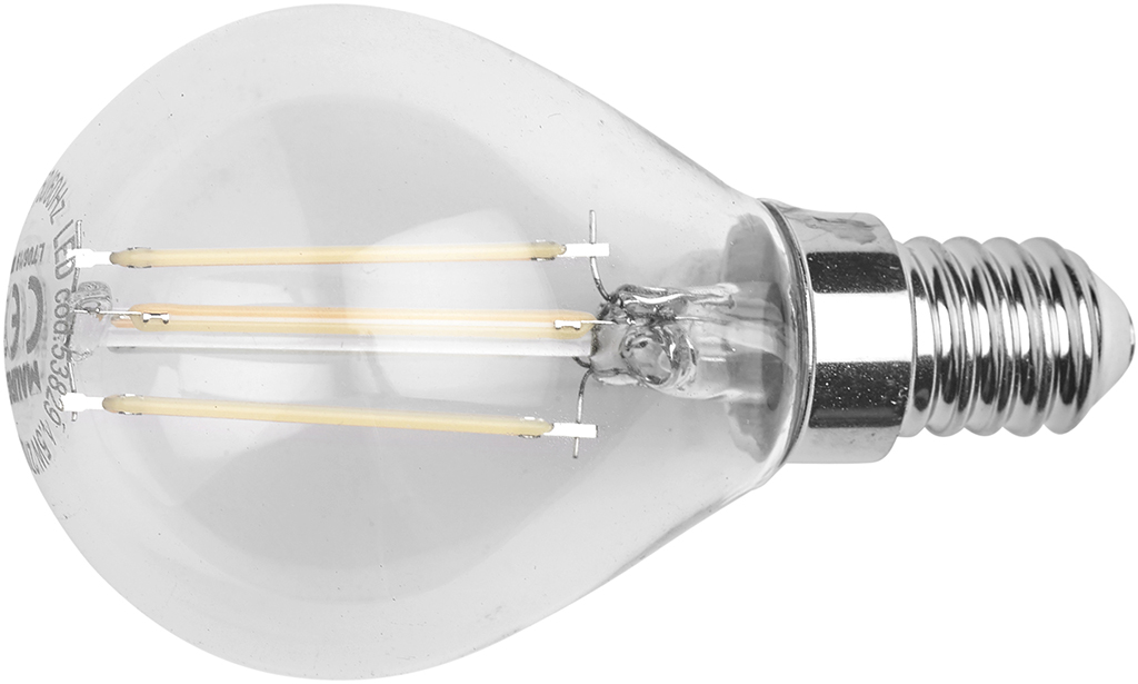 Lampadina a LED con filamento MAURER GLOBO MINI - 4,5W - attacco E14 - 4000° K (luce NATURALE) - 470 Lumen - angolo fascio lumin