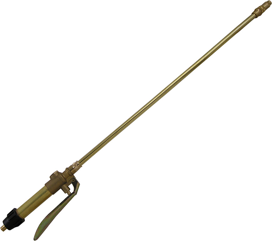 Lancia con prolunga diritta ed impugnatura a leva in ottone - con getto B e filtro.