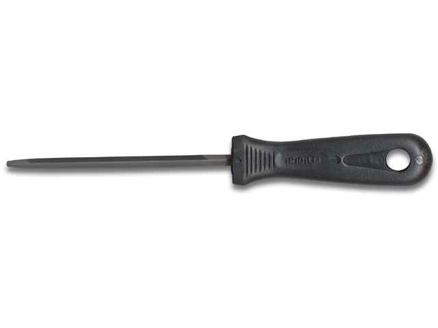 Lima a triangolo 4 ad angoli vivi SOTTILI. con manico MM100 ART.1430