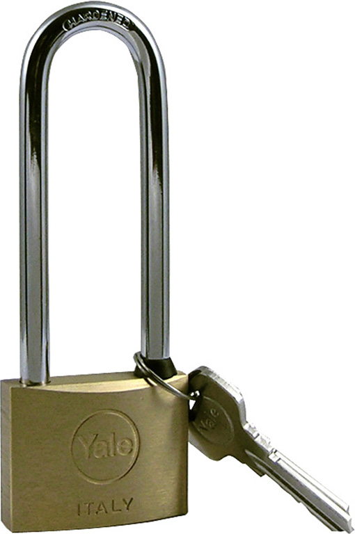 LUCCHETTO YALE IN OTTONE ARCO LUNGO MM25