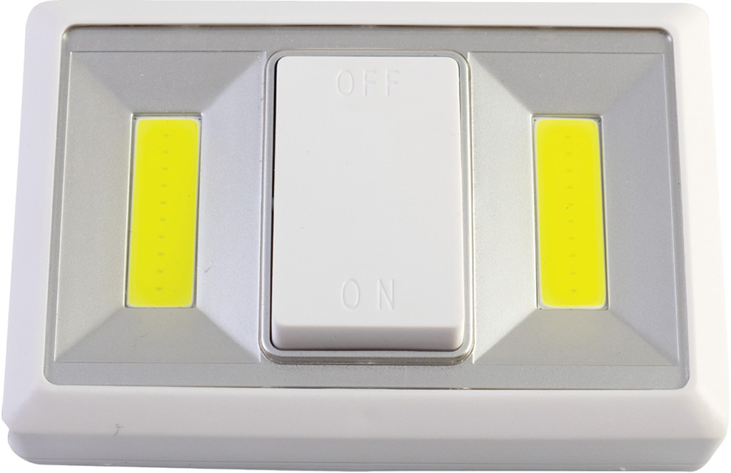 Luce a LED da parete con interruttore - 250 Lumen - con magnete - alimentazione: 4 batterie AAA (non incluse)