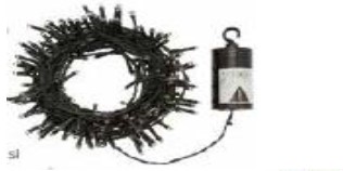 LUCI NATALE A BATTERIA COLORE MULTICOLOR 96 LED cavo 0,5mt+3,80mt di luci.Catena lineare Ø5mm Reflex, con memory controller inte