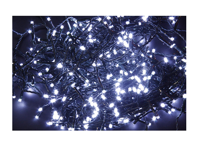 LUCI NATALE da 100led bianco FREDDO . Lunghezza luci: mt.4,00. Lunghezza cavo: mt.3,00. PER ESTERNO/INTERNO