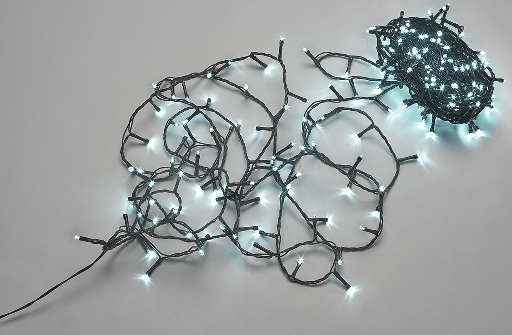 Luci natalizie COLORE MULTICOLOR A CATENA MAURER 180 LED per uso interno ed esterno (IP44) - 180 LED - 8 giochi di luce e funzio