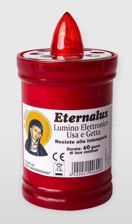 LUMINO ELETTRICO LUCE ROSSA ETERNALUX art. lum00610a