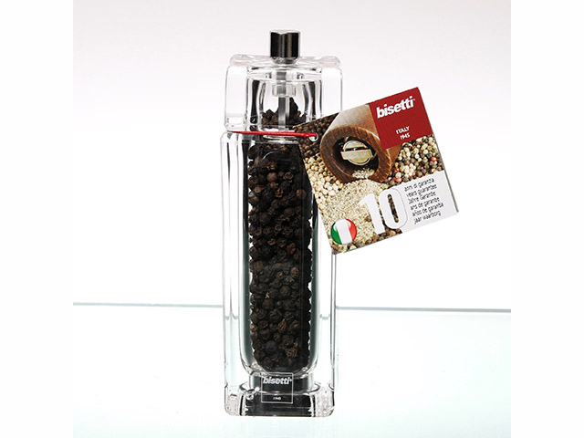 MACINAPEPE ART. 826  H 15cmMacinapepe in acrilico, linea Moderna. Il meccanismo è in acciaio temperato. Il rivestimento zincato 