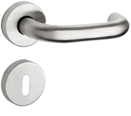MANIGLIA ACCIAIO INOX L101 BOCCHETTA PATENT SATINATO