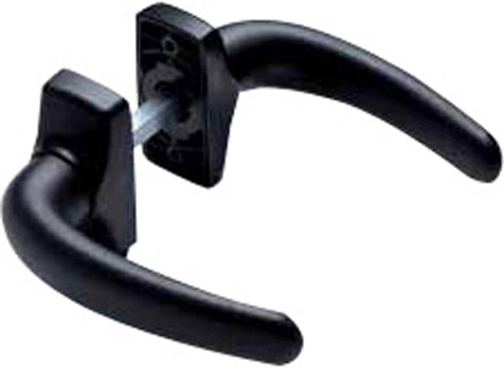 Maniglia Bali per montante - in resina, finitura lucida, nero 9005 - lunghezza tot. 132 mm, altezza 68 mm