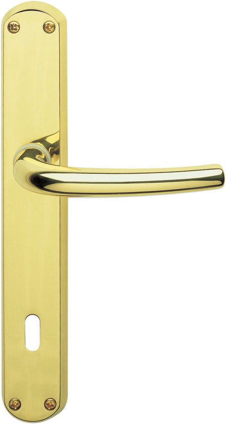 MANIGLIA OTTONE LUCIDO CON PLACCA Q8Y MILENA