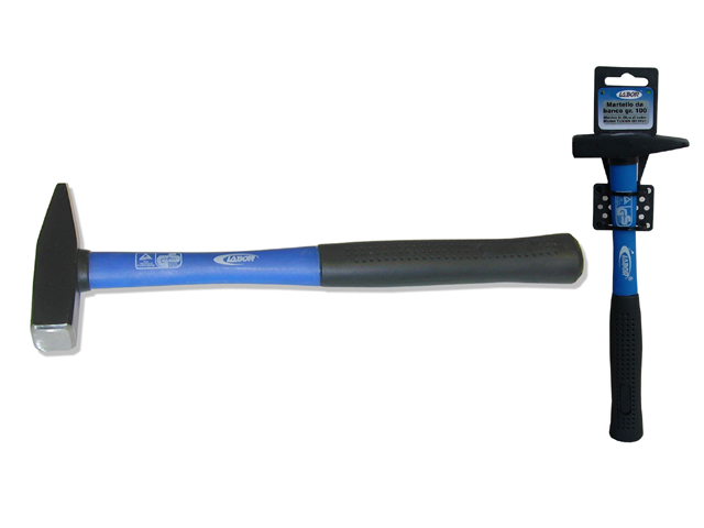 Martello da banco 200 GRAMMI LABOR manico in resina con impugnatura in gomma. norma DIN 1041.