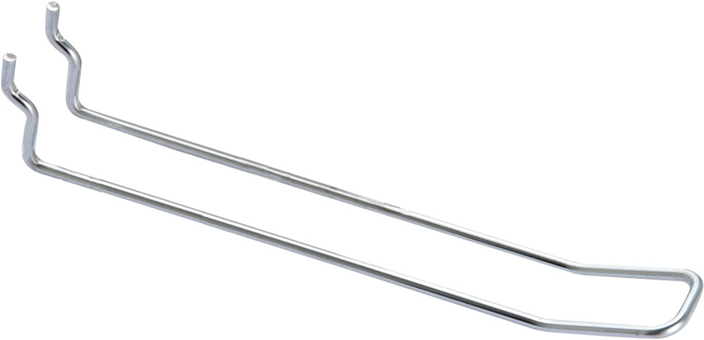 Mensolina doppia in filo acciaio zincato 3,8 mm per pannelli forati ART.273