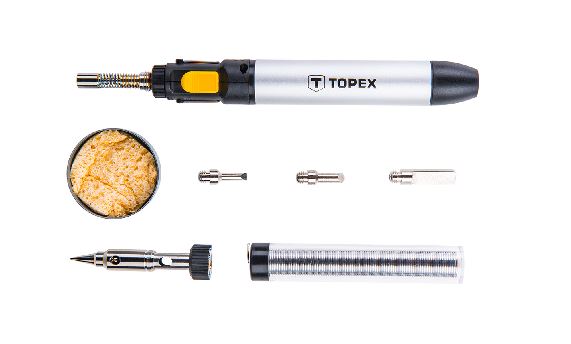 MICRO SALDATORE 12 ML A GAS, ASSORTIMENTO DI PUNTE SALDANTI - TOPEX ART. 44E108