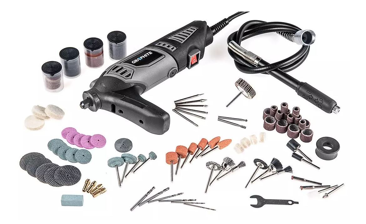 MINI SMERIGLIATRICE 170W GIRI MAX 35000 G/MIN, CON VALIGETTA E 190 ACCESSORI INCLUSI