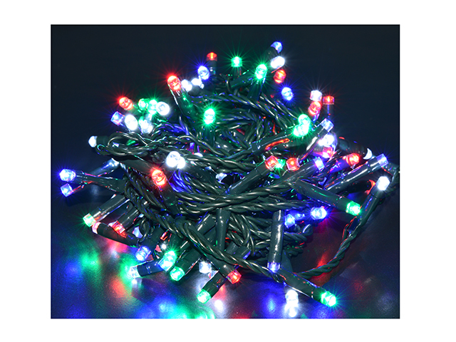MINILUCI NATALE MULTICOLOR BATTERIA160LED 	N.14615450 19 METRI