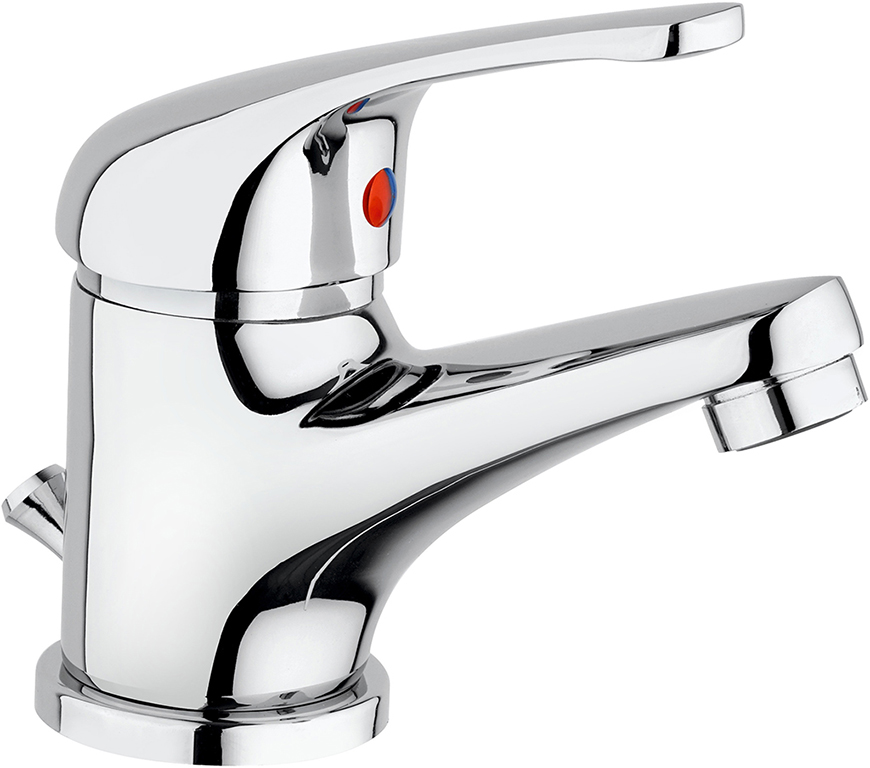 MISCELATORE LAVABO CON SCARICO AUTOMATICO ONDA CARTUCCIA DA 40MM MAURER