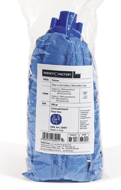 Mop industriale FALCON in microfibra da gr. 200 BLU ART.26501 PERFETTO